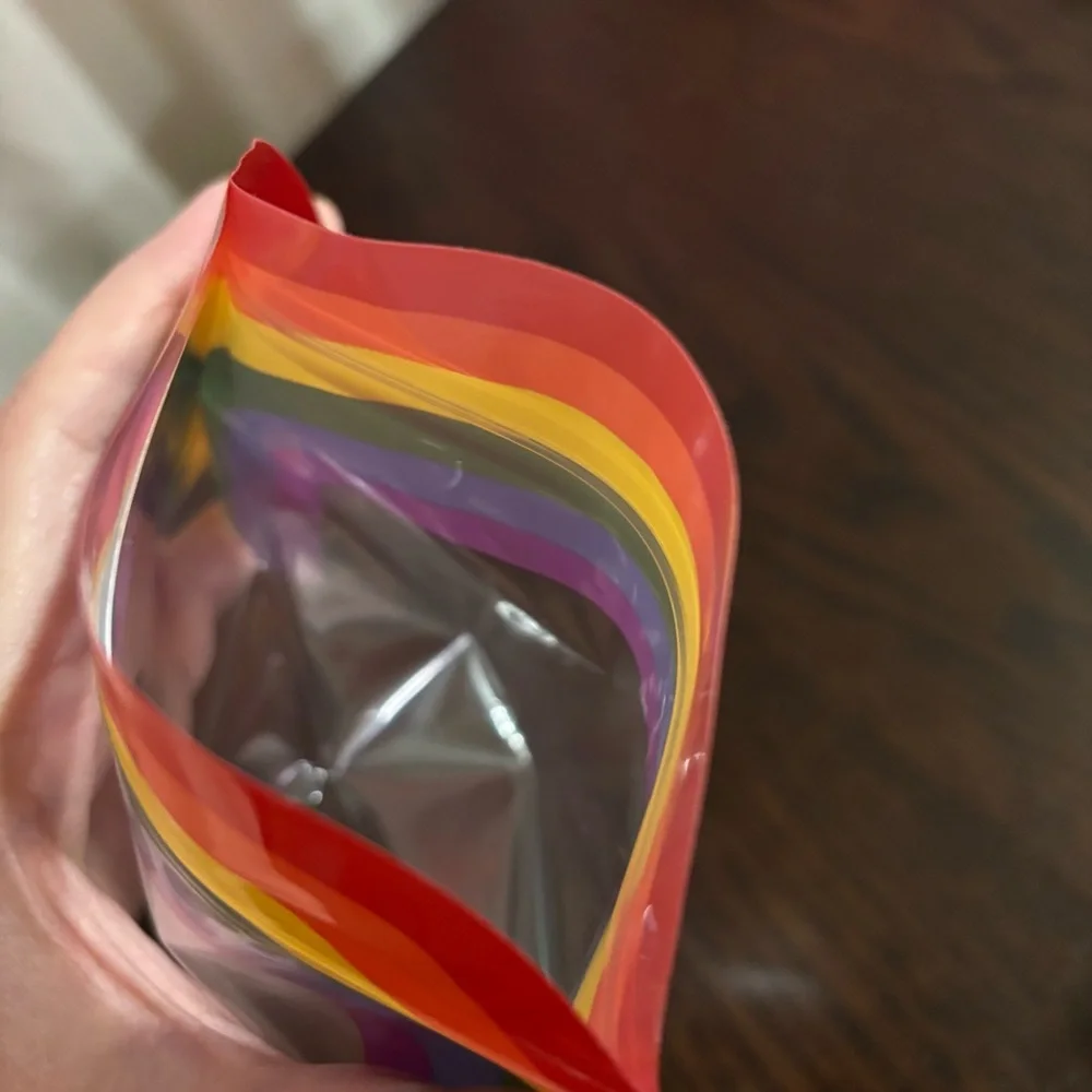 Rainbow Ziplock Pouches - 10 Count